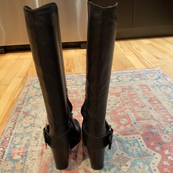 Browns black leather studded boots - Picture 4 of 8